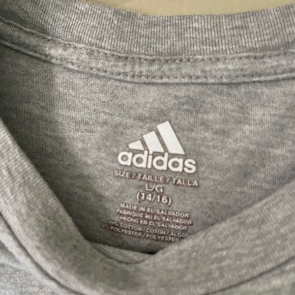 adidas Boys Basketball Short Sleeve Tee - Picture 2 of 3